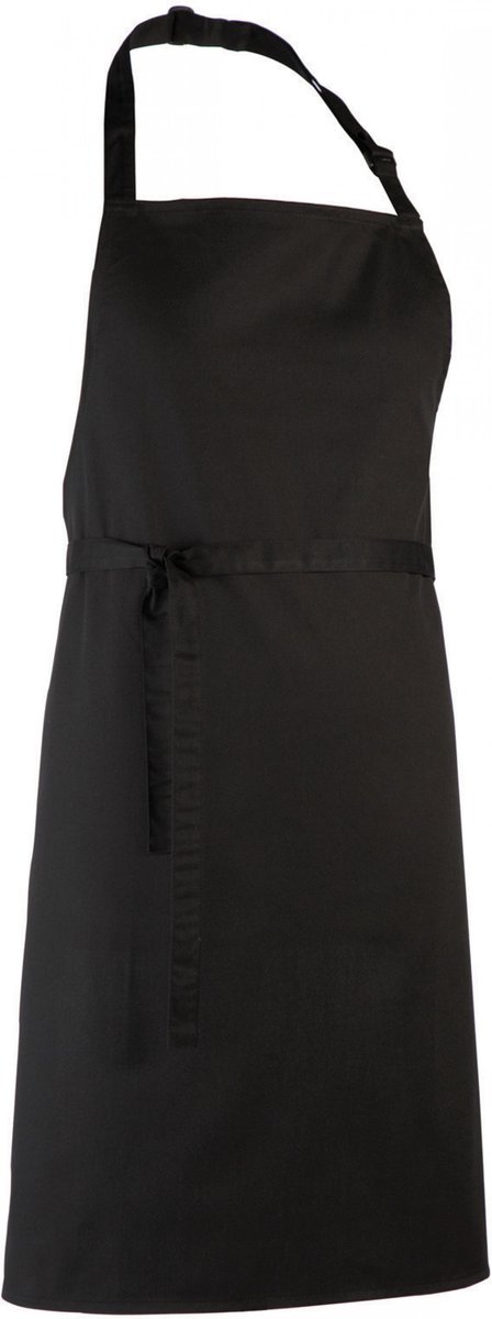 Schort/Tuniek/Werkblouse Unisex One Size Premier Black 65% Polyester, 35% Katoen