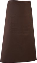 Schort/Tuniek/Werkblouse Unisex One Size Premier Brown 65% Polyester, 35% Katoen