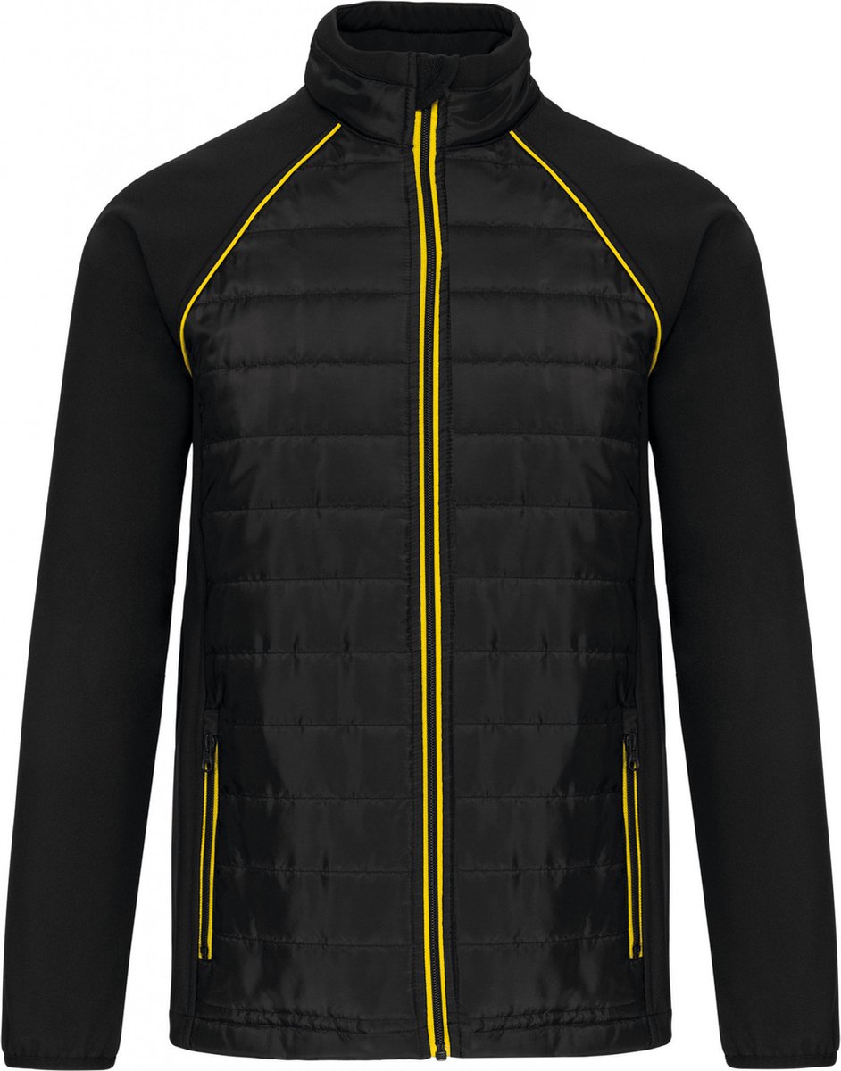WK. Designed To Work Jas Day To Day in twee stoffen unisex WK6147 - Black / Yellow - S