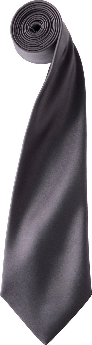 Stropdas Heren One Size Premier Dark Grey 100% Polyester