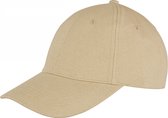 Memphis Brushed Cotton Low Profile Cap - One Size, Khaki Beige