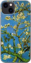 Geschikt voor iPhone 13 hoesje - Amandelbloesem - Vincent van Gogh - Siliconen Telefoonhoesje
