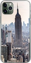 Geschikt voor iPhone 11 Pro Max hoesje - New York - Mist - USA - Siliconen Telefoonhoesje