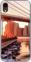Geschikt voor iPhone XR hoesje - New York - Brooklyn - Bridge - Siliconen Telefoonhoesje
