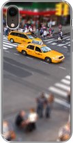 Geschikt voor iPhone XR hoesje - New York - Amerika - Taxi - Siliconen Telefoonhoesje