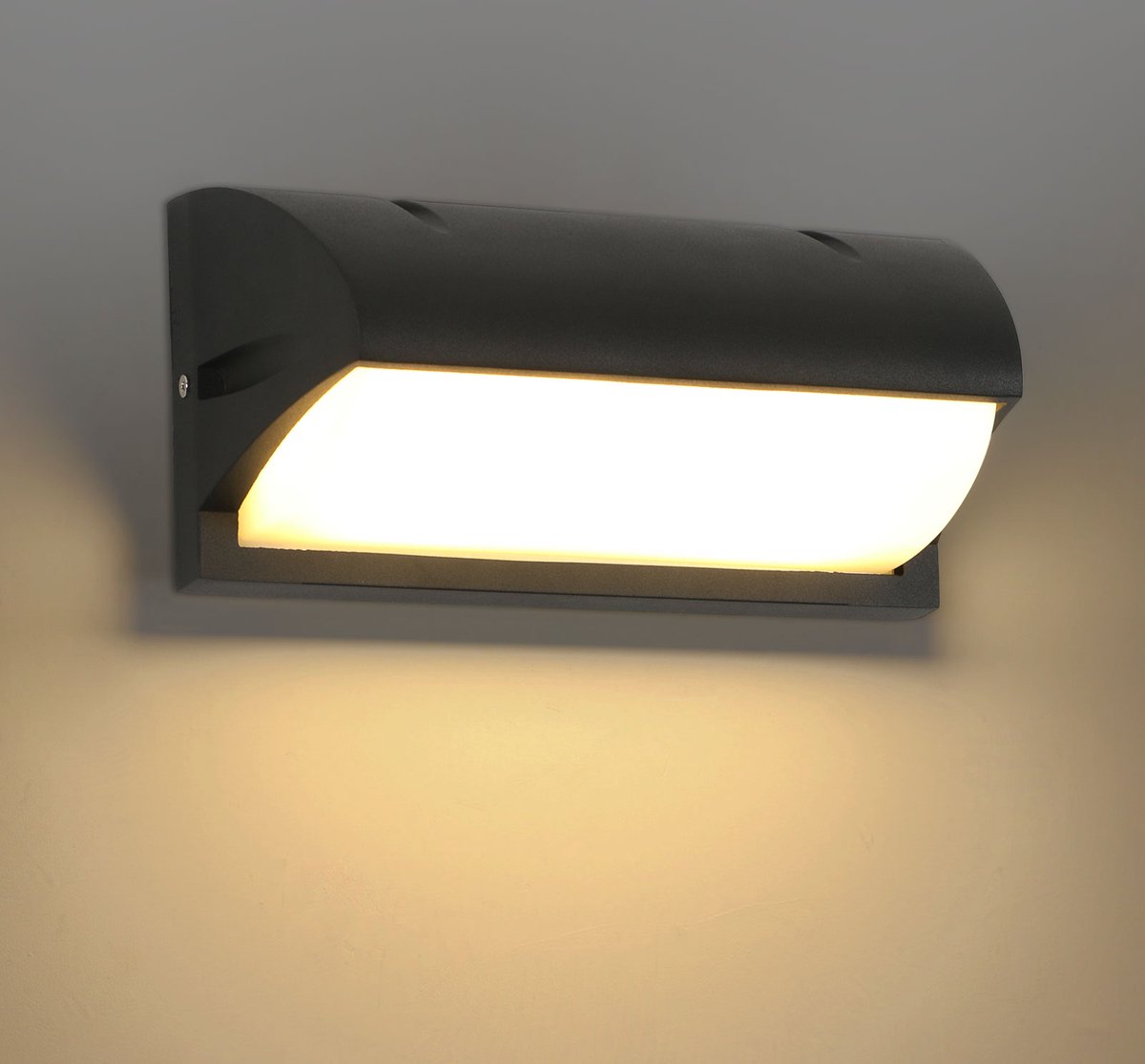 Delaveek-Moderne LED-buitenwandlamp - 18W - IP65 Waterdicht - 3000K Warm Wit- Aluminium