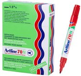 ARTLINE 70 NEAT - Permanent Marker - Doos van 12 stuks - 1,5mm Lijndikte - Rood