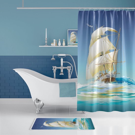 Ulticool - Wasbaar - 180 x 200 cm - Douchegordijn kopen? | Korting