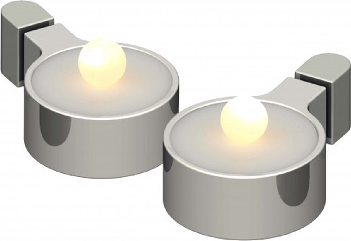 Sirius Home Amalia Tealight LED - chroom - 2 stuks
