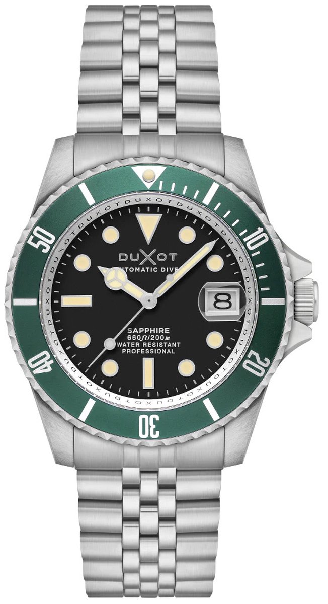 Weekenddeal! Duxot DX-2057-33 Soot Black Atlantica Diver automatisch horloge
