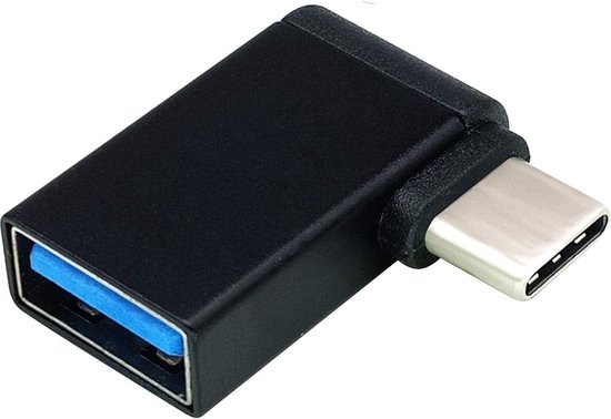 Foto: N rdic otg c17 usb c naar usb a haakse adapter usb 3 1 5gbps mannelijk naar vrouwelijk zwart