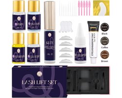 Easier Life Professionele Lash Lift Kit - Inclusief Zwarte Wimper Verf - Wimperlifting Set - Wimperserum - Brow Lamination Kit - Wimperlift Set - Lash Lift Set - Wimperkruller - Lash Extensions - Eyelash Serum - Vegan - Cruelty Free