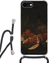 Hoesje met koord Geschikt voor iPhone SE 2020 - Stilleven - Schilderij van Jan Davidsz. de Heem - Siliconen - Crossbody - Backcover met Koord - Telefoonhoesje met koord - Hoesje met touw