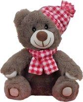Teddybeer - Knuffelbeer - Kinderen - Bruin - Sjaal en muts - Pluche - Zacht
