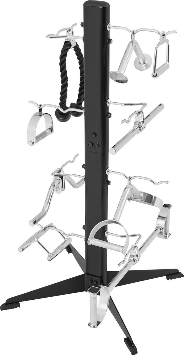 Gorilla Sports Trainingsgrepen standaard incl. 8 grepen - Complete Set - Triceps touw - Lat pull down - Krachtstation