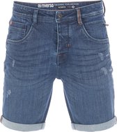 riverso Heren Short Broeken RIVTom regular/straight Fit Blauw W 34 Volwassenen Stretch Jeans Korte Broek