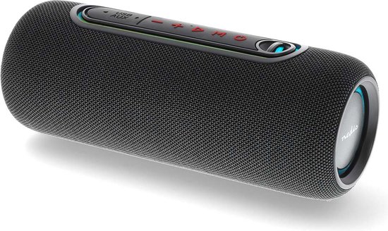 Nedis Bluetooth Speaker 30W Draagbaar IPX5 Waterbestendig Stereo TWS 4u Speeltijd Zwart