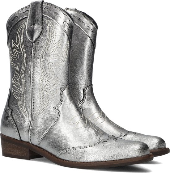 Wysh Hailey Cowboylaarzen - Western Laarzen - Meisjes - Zilver - Maat 37