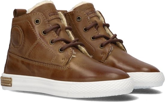 Pinocchio P2851 Hoge sneakers - Leren Sneaker - Jongens - Bruin - Maat 28