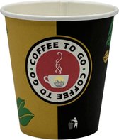 KURTT - Koffiebekers to go -Kartonnen bekers - Koffiebeker karton - koffie bekers - wegwerp papieren bekers - drank bekers - milieuvriendelijk - 7oz - 180ml - 50stuks