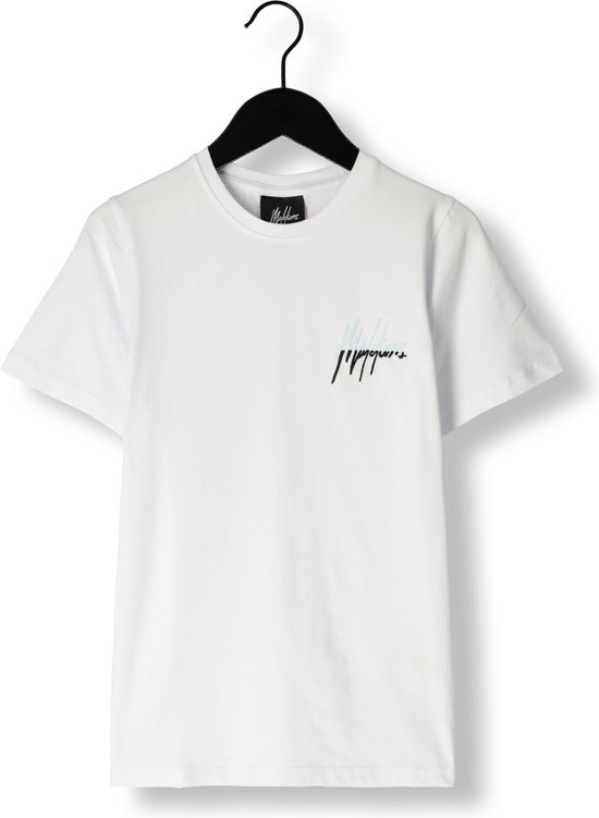 Malelions Split T-shirt Polo's & T-shirts Jongens - Polo shirt - Wit - Maat 164