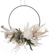 Deurkrans Zomer gedroogde bloemen Decoratieve gedroogde bloemenkrans Deurkrans Moderne raamdecoratie Hangende deurkrans Gedroogde bloemen Deurkrans Gepersonaliseerd voor deurdecoratie muur