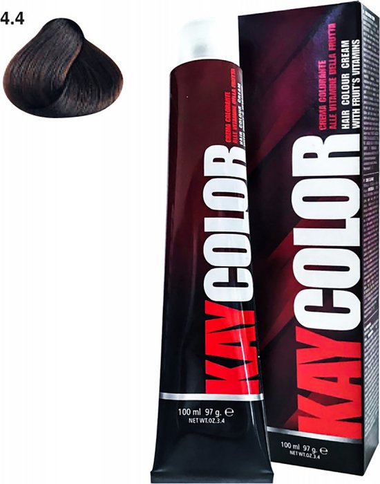 Kay R Hair Kay Color - Kay Color Hair Color Cream 100 ml - 4.4 | bol