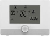 Thermostat numérique programmable, régulateur de température pour système de chauffage mural avec chaudière, blanc