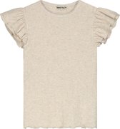 Sweet petit peuter T-shirt - Meisjes - Soft Ecru Melange - Maat 116