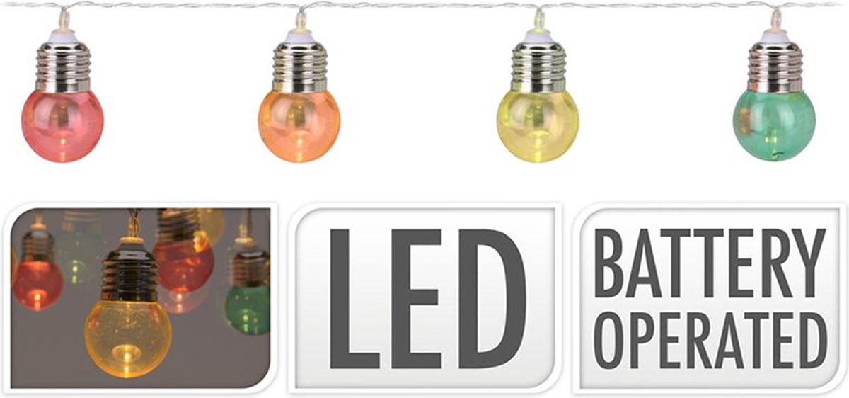 Feestverlichting LED multi colour - 4.5M - op batterijen