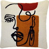 Kussens woonkamer | kussenhoes 45x45 cm | kussensloop | sierkussens | cushion cover | 100% katoen | embroidery |