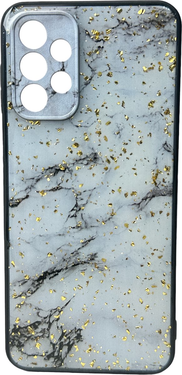 Silicone Hoesje Print - Backcover - Geschikt voor Samsung Galaxy A32 4G - Marmer Wit