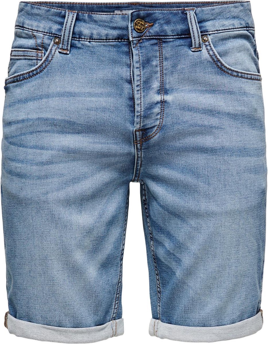 ONLY & SONS ONSPLY JOG MB 8584 PIM DNM SHORTS NOOS Heren Broek - Maat L - ONLY & SONS