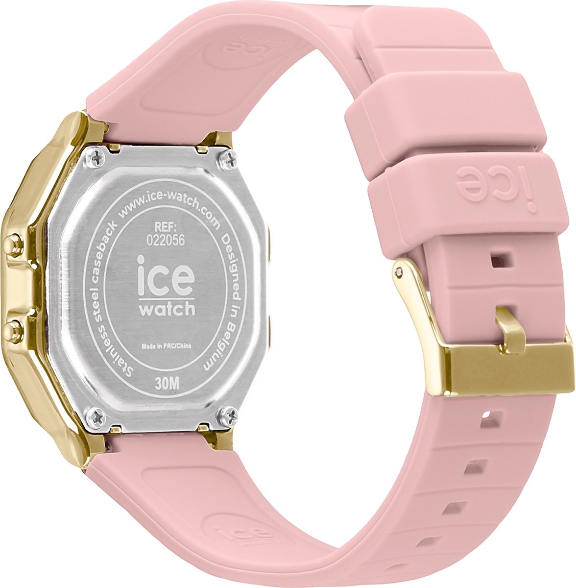 Ice-Watch - Ice Digit Retro Blush Pink - Roze dameshorloge met kunststof band - 022056 (Klein)