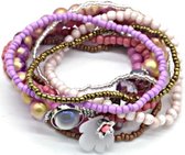 Set de Bracelets avec Perles - 8 Pièces - Violet