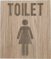 Bordje Toilet pictogram vrouw - groot
