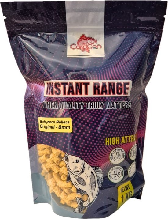 Babycorn Pellets 'Mais' 8mm - 1kg - Karper/Witvis Pellets - Lokvoer/Aas voor Vissen — afbeelding 3