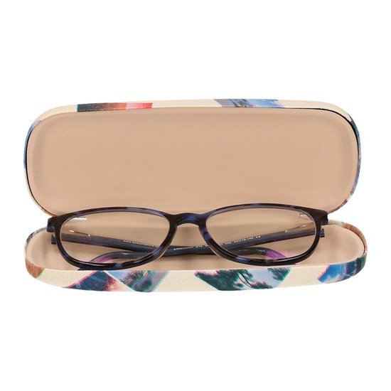 Concorde Étui à lunettes/housse de rangement pour lunettes Holiday - plastique dur - blanc crème - housse de lunettes de soleil