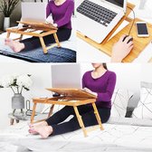 Laptoptafel voor bed, opvouwbare bedtafel,Laptoptafel for your bed, inklapbare laptoptafel - ontbijttafel met inklapbare poten ,55D x 35W x 31H centimetres