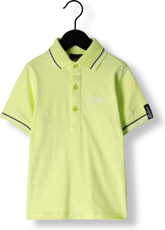 Malelions Signature Polo Kids Geel/Zwart - Maat: 176