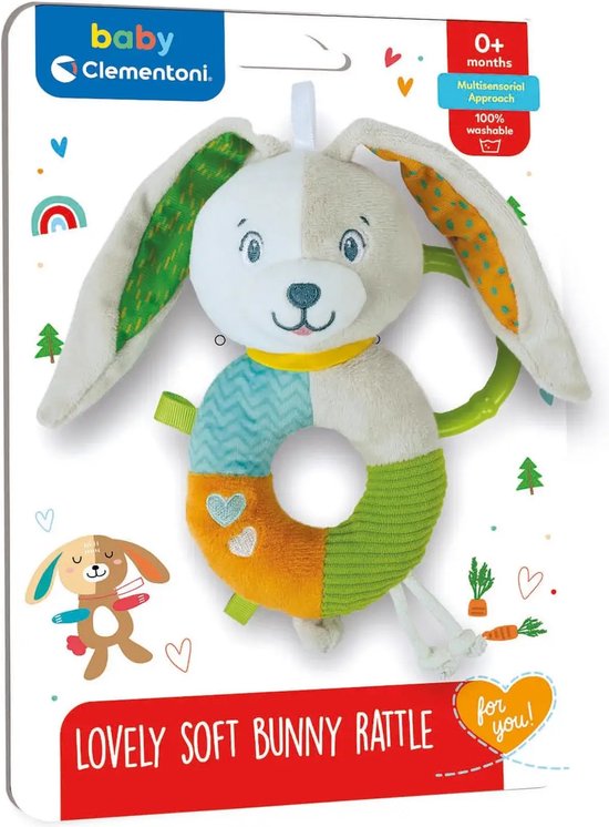 Clementoni Baby Lovely Zachte Rammelaar Bunny van Clementoni — afbeelding 5