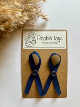Julé Design Boobie tags / borstvoedingslintje donker blauw
