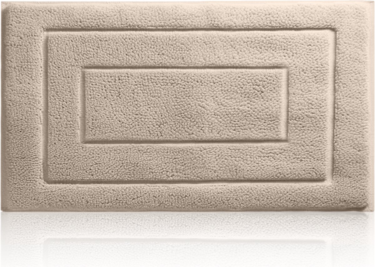 MAESON Badmat 60x110 cm - Antislip & Waterbestendig - Douchemat voor Badkamer - Groot - Beige - Geschikt voor Douche & Bad