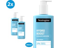Neutrogena ® Hydro Boost Bodylotion Gel - verfrissende en ultralichte bodylotion - voor de normale tot droge huid - 2 x 250 ml