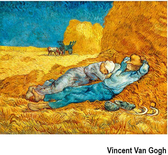 Allernieuwste peinture sur toile .nl® Vincent Van Gogh: RUST DU TRAVAIL - Art sur votre mur - Couleur - 50 x 70 cm