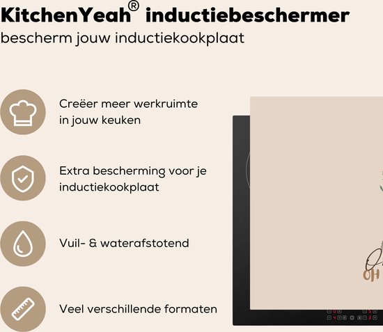 KitchenYeah® Inductie beschermer 81x52 cm - Oh denneboom oh denneboom - Kerst - Spreuken - Quotes - Kookplaataccessoires - Afdekplaat voor kookplaat - Inductiebeschermer - Inductiemat - Inductieplaat mat