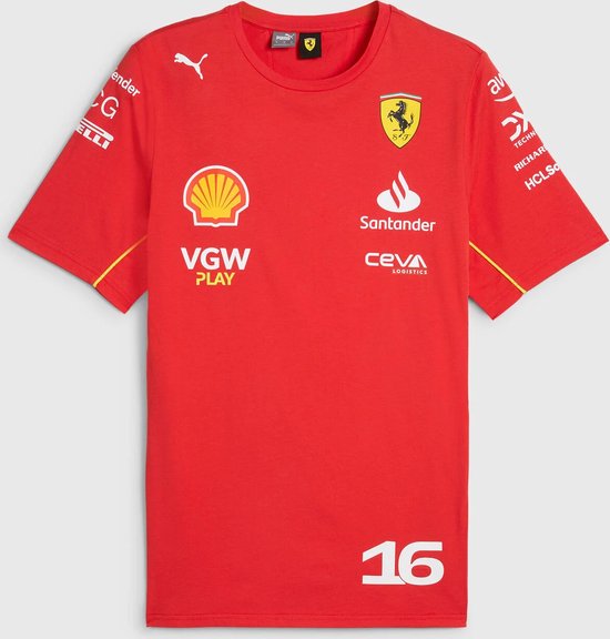 Ferrari Leclerc Shirt 2024 M - Ferrari F1 teamline - Ferrari F1 - Formule 1 -
