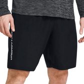 Under Armour UA Tech Woven Wordmark Short-BLK Heren Sportbroek - Zwart - Wit