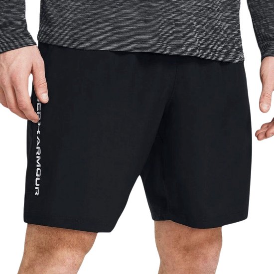 Foto: Under armour ua tech woven wordmark short heren sportbroek zwart wit