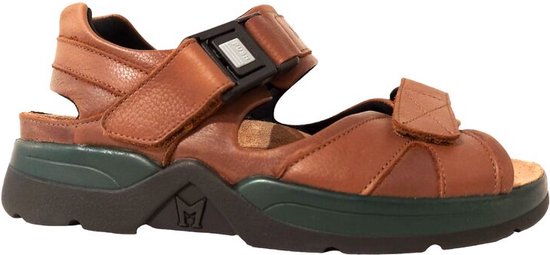 Mephisto Shark Brown & Tan Leather Men\'s Sandals Adjustable Strap Sandals Chestnut Tan Mephisto Shark Fit  main image 4